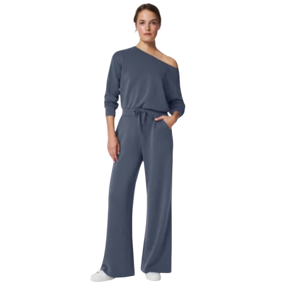 SPANX Air Essential Wide Leg Jumpsuit Off the Shoulder Design Sz. 1X